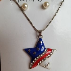 Patriotic star necklace